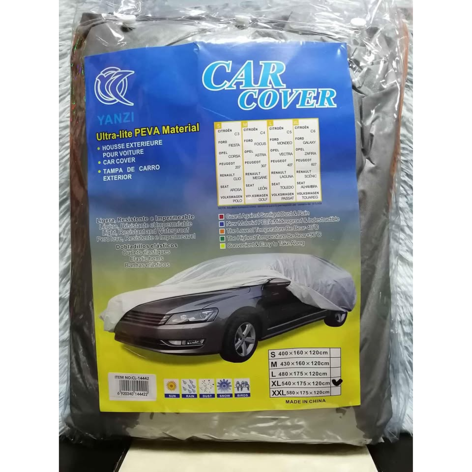 Yanzi Ultra-Lite PEVA Car Cover — Sun, Dust &amp; Rain Shield