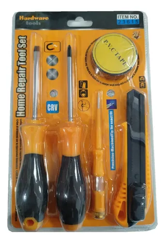 Compact Home Repair Tool Set — 5-Piece Household Kit